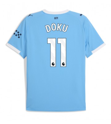 Manchester City Jeremy Doku #11 Replika Hemmatröja 2025-26 Kortärmad